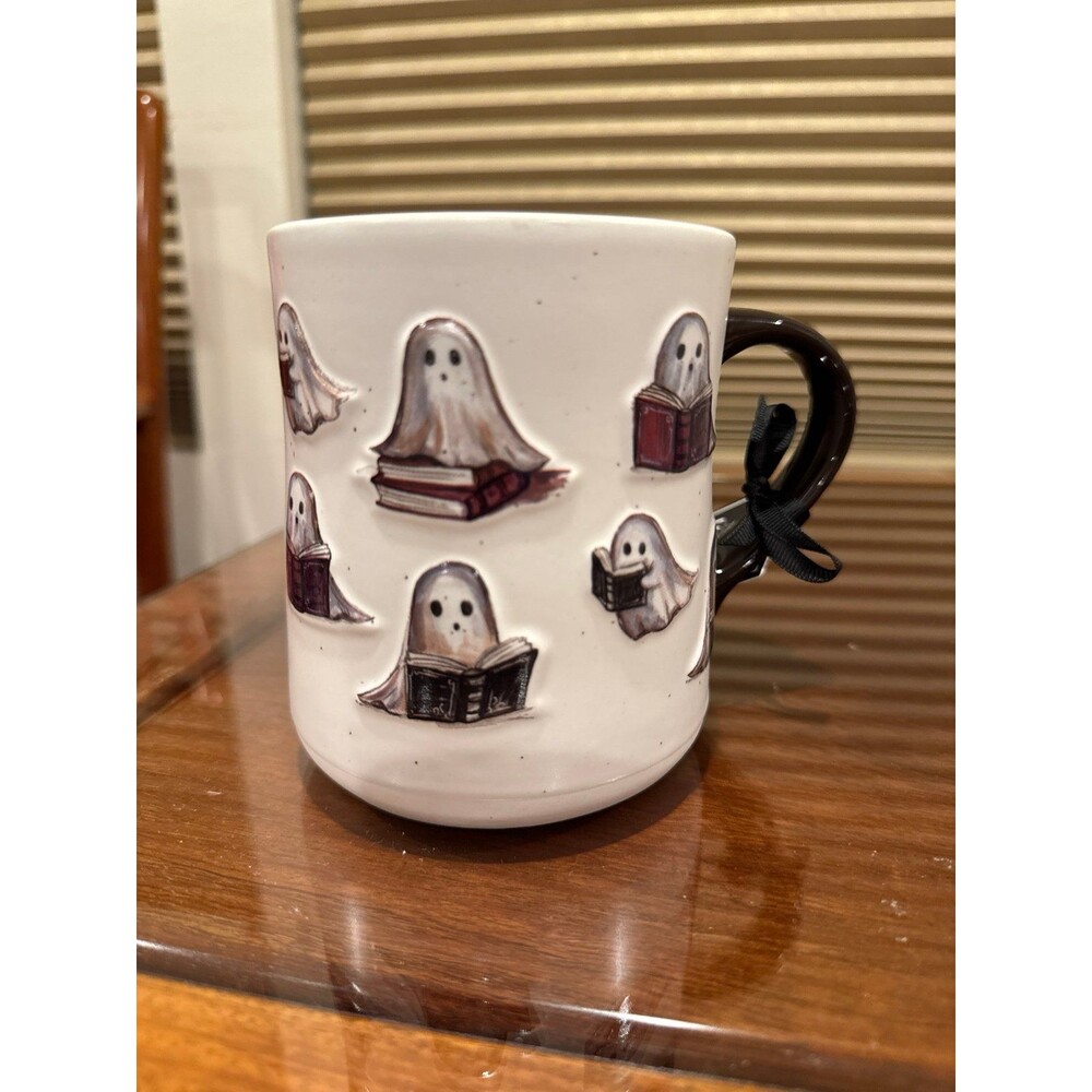 NEW Cobwebs & Cauldrons Halloween Ghost and Books Mugs Set of 3 - Picture 3 of 7